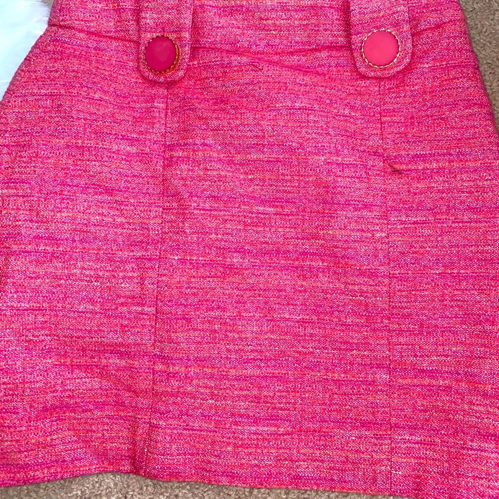 Cute brocade pink miniskirt with buttons 💗